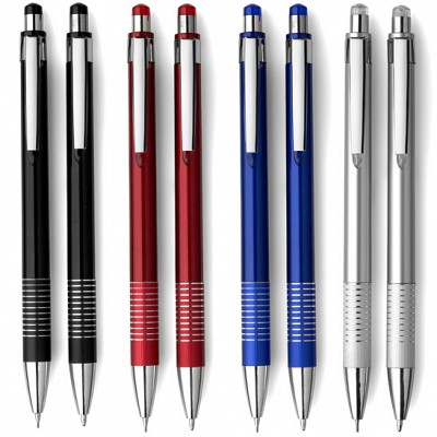 Set pix si creion din plastic cu accesorii metalice - 7305 seturi de pixuri si creioane mecanice metalice 7305