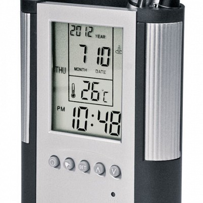 Suport multifunctional cu ceas de birou - 1031 suporturi de birou pentru pixuri cu ceas 1031