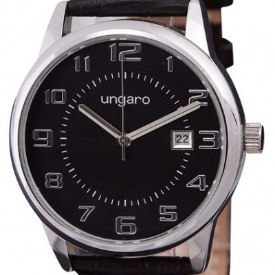 Ceas Ungaro barbatesc cu curea neagra din piele - UMD1315 ceasuri barbatesti de lux Ungaro UMD1315 Ezio