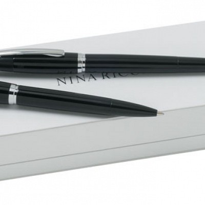 Set de 2 pixuri negre de lux Nina Ricci - RPBR450 pixuri metalice Nina Ricci RPBR450