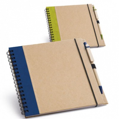 Notes cu coperti din carton cu spira si pix - 93429 carnetele cu spira si pix 93429