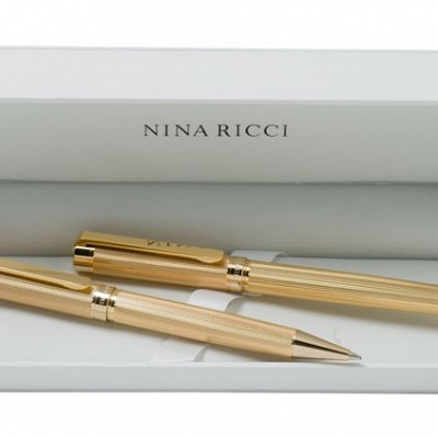 Set de pixuri aurii cu design unic Nina Ricci - RPBR499 seturi de pixuri Nina Ricci RPBR499 Cisele