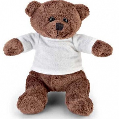Ursulet de plus cu tricou alb - 95500 ursuleti din plus cu tricou alb 95500
