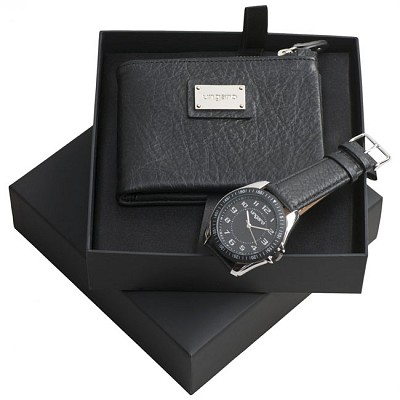 Set de portofele cu ceasuri barbatesti Ungaro - UPMW215 UPMW215 seturi promotionale de ceasuri cu portofele Ungaro