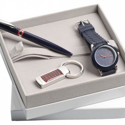 Set de ceas unisex cu stick USB si pix metalic Cacharel - CPBMU285 CPBMU285 seturi Cacharel de brelocuri pixuri si ceasuri de lux