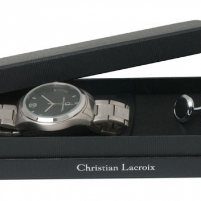 Set de ceas barbatesc cu butoni de camasa - Lacroix LPJM418 LPJM418 ceasuri Christian Lacroix cu butoni de camasa