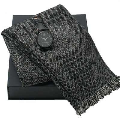 Set de ceas barbatesc de lux cu esafa din lana - Lacroix LPEM418 LPEM418 seturi de ceasuri cu esarfe Christian Lacroix
