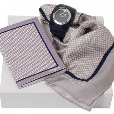 Set de ceas Cacharel cu carnetel si esarfa de dama - CPFMN402 CPFMN402 seturi de ceasuri Cacharel cu carnetel si esarfa