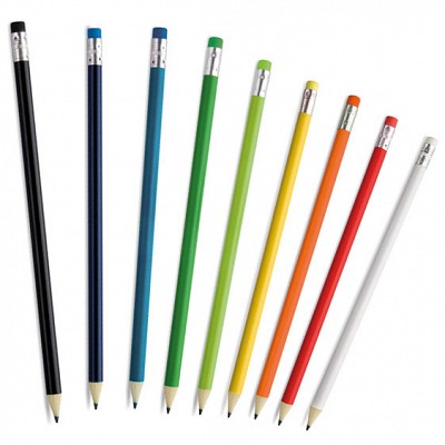 Creion cu corp si radiera colorate - 91736 creioane din lemn cu corp si radiera colorate 91736