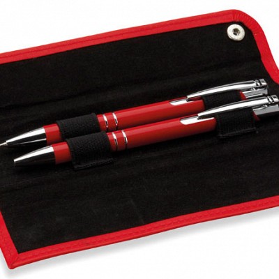 Pix din aluminiu si creion mecanic cu husa colorata - MO8151 seturi de pixuri cu husa colorata MO8151