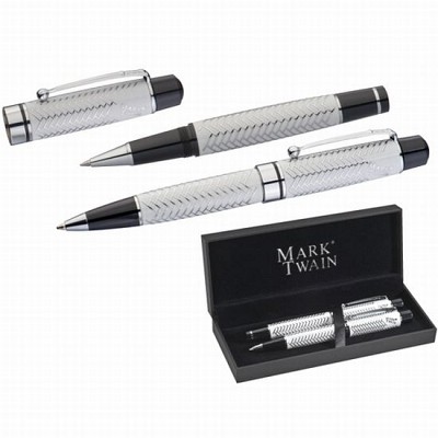Set de doua instrumente de scris - 18409 18409 Seturi din 2 instrumente de scris promotionale de lux cu design filigran