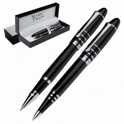 Pixuri de lux metalice Mark Twain - 12920 12920 Seturi din 2 instrumente promotionale de scris marca Mark Twain