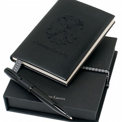 Set de carnetel cu pix negru Christian Lacroix - LPBN424 LPBN424 cadouri de lux Christian Lacroix carnetel cu pix