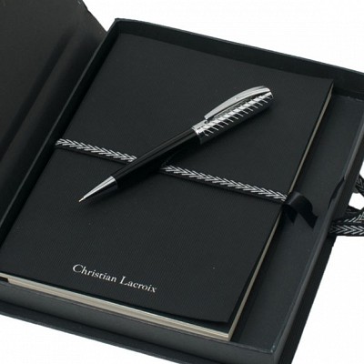 Carnetel A5 de lux cu pix metalic elegant - Lacroix LPBH426 LPBH426 seturi de carnetele Christian Lacroix cu pixuri de lux