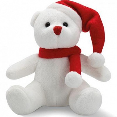 Ursulet din plus cu caciulita de Mos Craciun - CX1371 ursuleti din plus CX1371