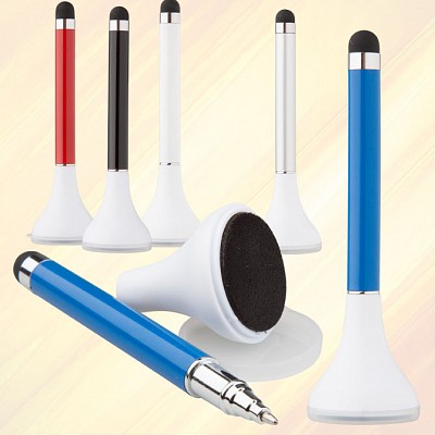 Pix cu stylus pen si suport cu stergator pentru ecrane - AP809446 AP809446 pixuri cu touchscreen si suport de curatat ecrane