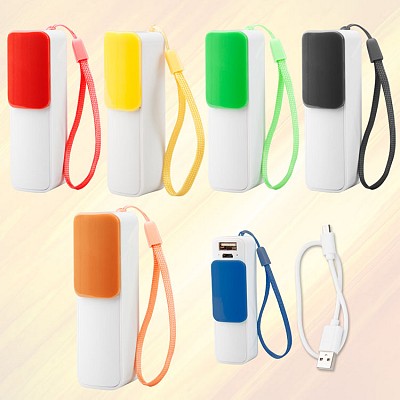 Powerbank cu capacitate de 2200 mAh si cablu USB - AP897079 AP897079 powerbank uri promotionale colorate