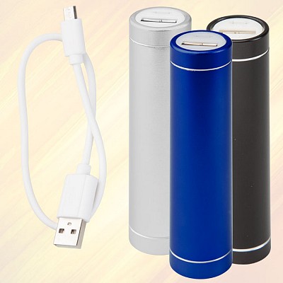Powerbank din aluminiu cu corp cilindric - AP897080 AP897080 powerbank baterie externa promotionala