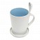 Cani promotionale albe din ceramica cu lingurita si interior colorat - 0340036 (poza 2) Cana alba din ceramica cu lingurita si interior colorat - 0340036 (poza 2)