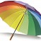 Umbrela multicolora din nylon cu maner din lemn - 4058 (poza 2) Umbrela multicolora din nylon - 4058 (poza 2)