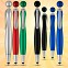 Pixuri promotionale din plastic cu stylus pen si buton cu forma de minge - 10671902