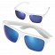 Ochelari promotionali de soare cu rame albe si lentile colorate - R64458