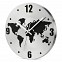Ceasuri promotionale de perete metalic cu harta lumii - 03069